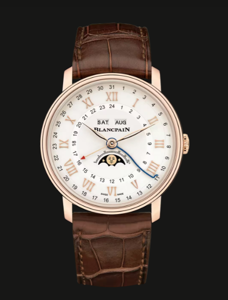 Blancpain Villeret Quantième Complet Phases de Lune GMT Replica Watch 6676 3642 55B
